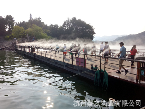 千島湖噴霧降溫造景案例